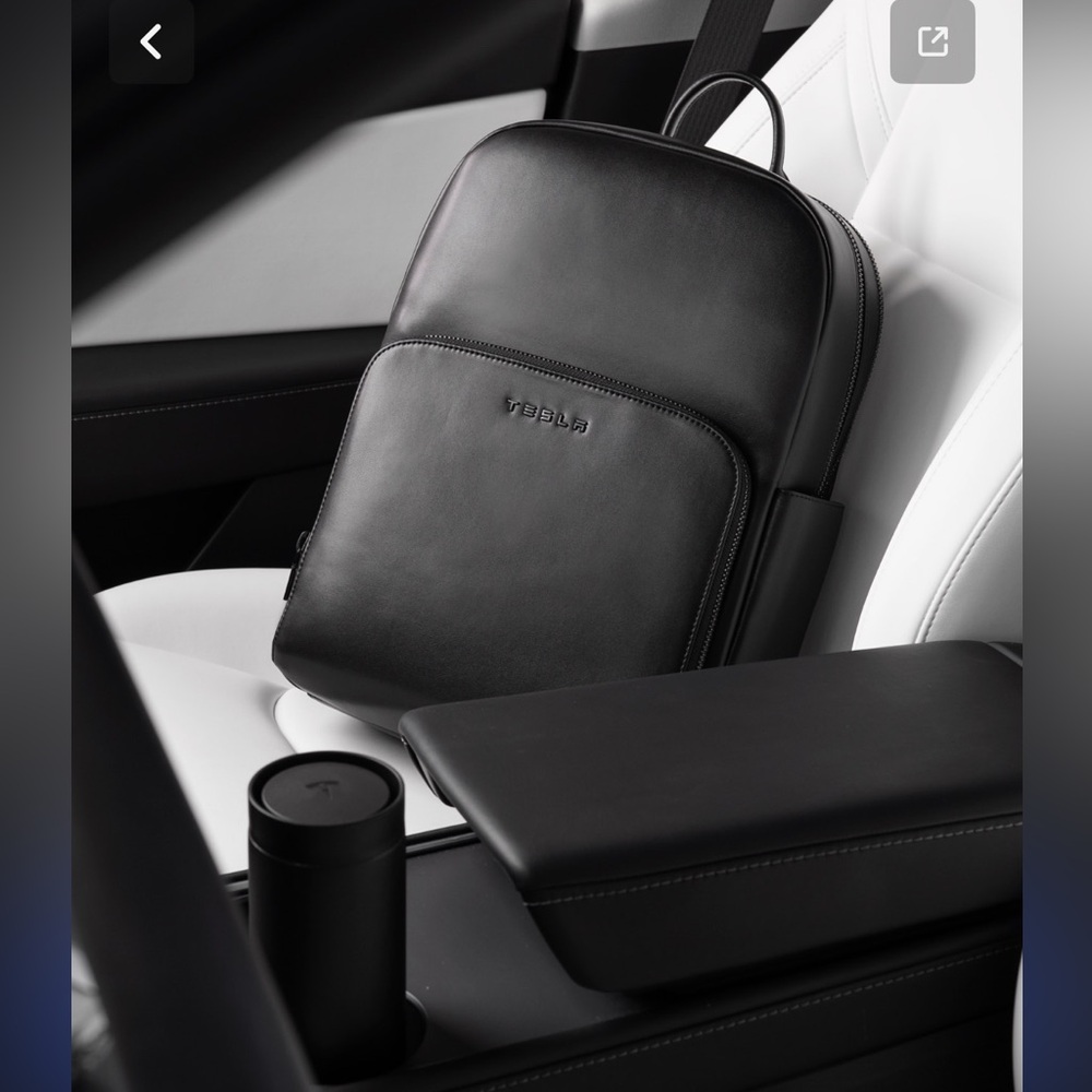 Tesla Sleek Black Backpack - Picture 4 of 6